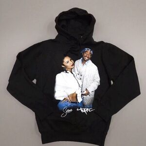 Black Graphic Hoodie.   Selena & Tupac
